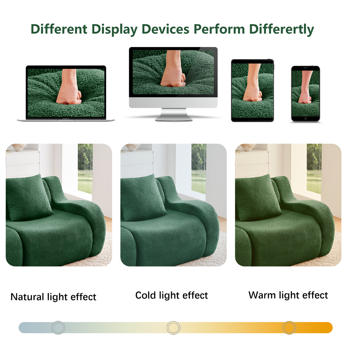 Lysandra Green Teddy Sofa – 2-Seat Sofa – view 11