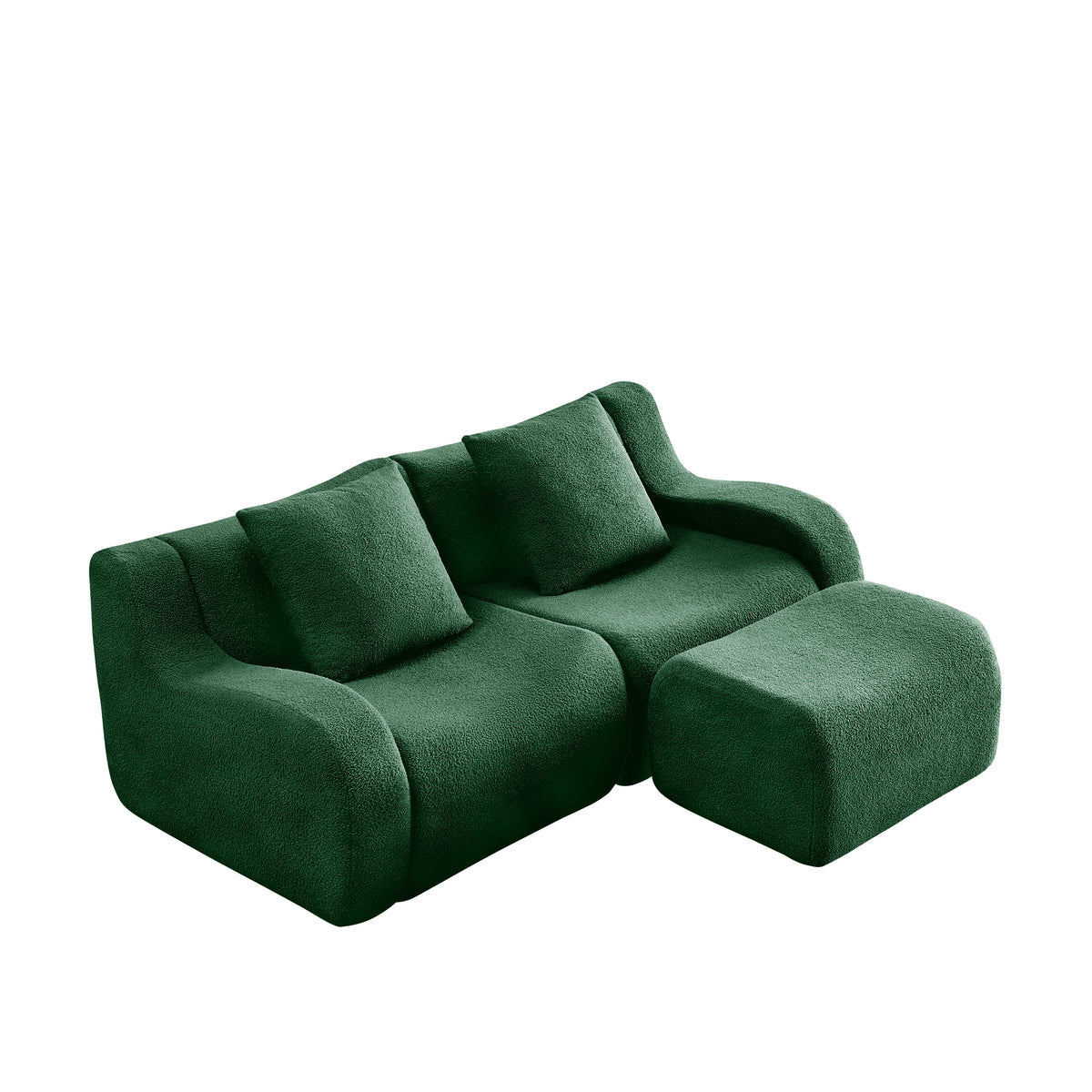Lysandra Green Teddy Sofa – 2-Seat Sofa – view 19