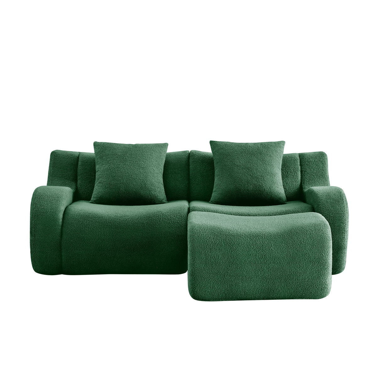 Lysandra Green Teddy Sofa – 2-Seat Sofa – view 20