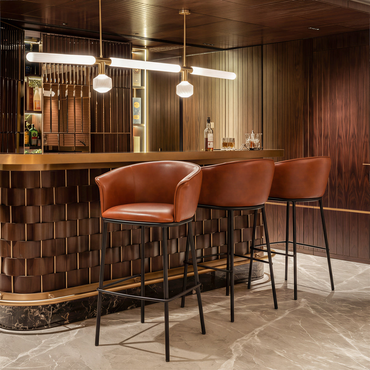 Garston Barstool in Brown