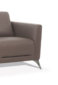 Malaga Taupe Leather Loveseat – 59"W Loveseat – view 2