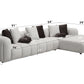 Manilla Ivory White Linen 2 Pcs Sectional Sofa w/Chaise w/ 1 Armless Chair – view 2