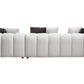 Manilla Ivory White Linen 2 Pcs Sectional Sofa w/Chaise w/ 1 Armless Chair – view 4