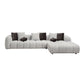 Manilla Ivory White Linen 2 Pcs Sectional Sofa w/Chaise w/ 1 Armless Chair – view 6