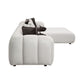 Manilla Ivory White Linen 2 Pcs Sectional Sofa w/Chaise w/ 1 Armless Chair – view 7