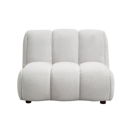 Manilla Ivory White Linen Accent Chair – 41"W Accent Chair