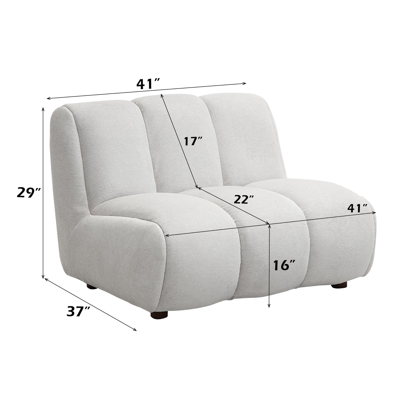 Manilla Ivory White Linen Accent Chair – 41"W Accent Chair – view 2