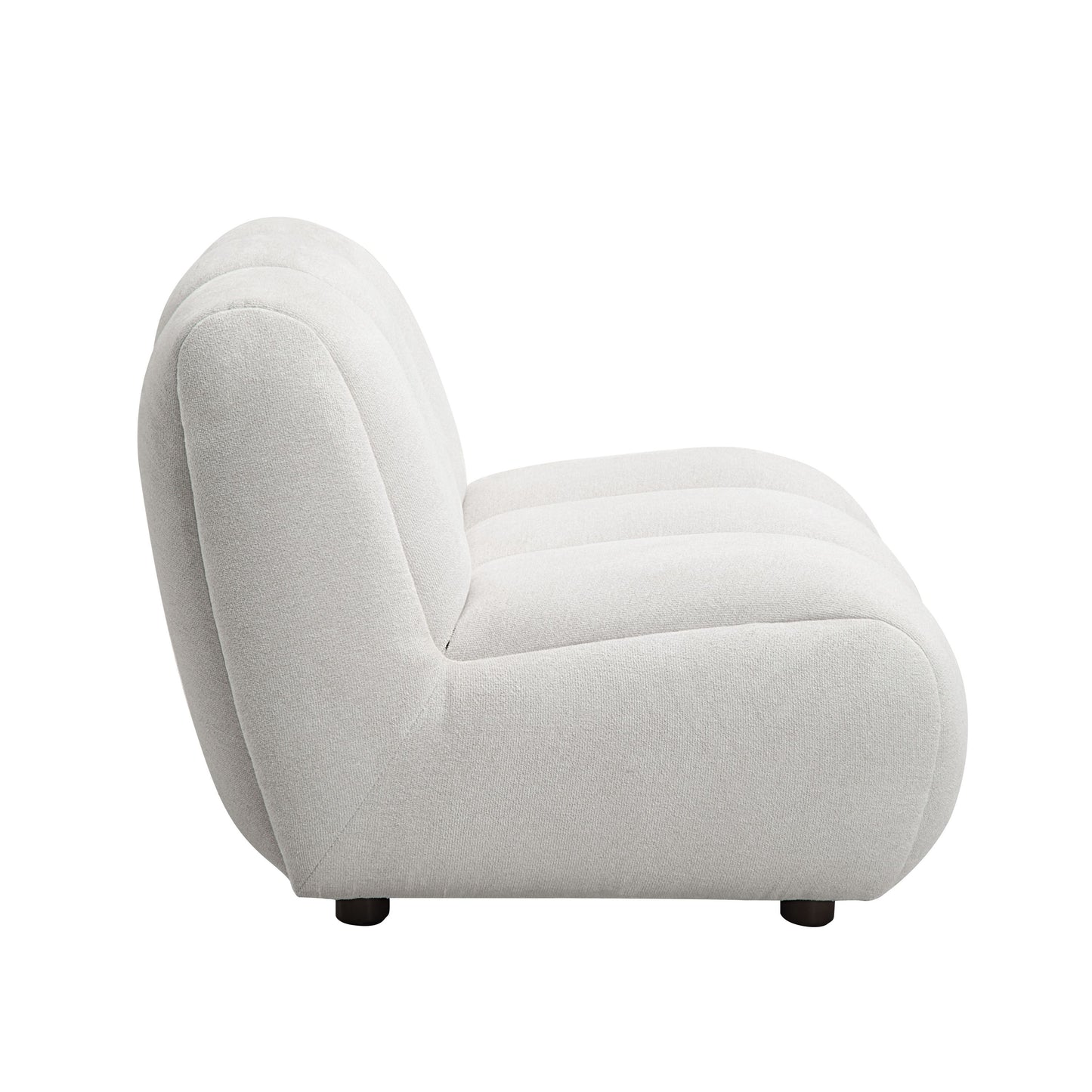 Manilla Ivory White Linen Accent Chair – 41"W Accent Chair – view 4