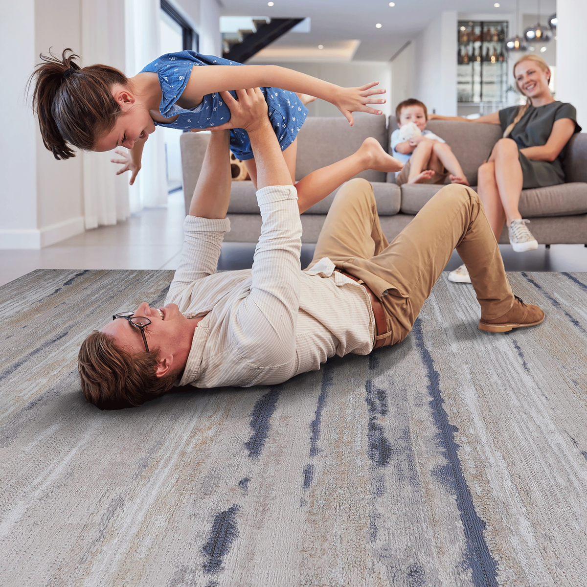 Marchand Ivory Polyester Area Rug – view 3