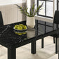 Marchetti Black Faux Marble Dining Table – Rectangular, Seats 4 – view 3
