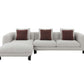 Mardi Tweed Sectional Sofa 120" – Beige Boucle Chaise Sofa with Pillows, modern design with textured upholstery.