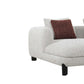 Mardi Tweed Sectional Sofa 120" – Beige Boucle Chaise Sofa with Pillows featuring textured upholstery and modern design.