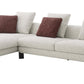 Mardi Tweed Sectional Sofa 120" – Beige Boucle Chaise Sofa with Pillows, featuring textured upholstery and a spacious layout.