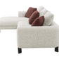 Mardi Tweed Sectional Sofa 120" – Beige Boucle Chaise Sofa with Pillows, featuring plush foam seating and textured upholstery.