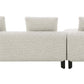 Mardi Tweed Sectional Sofa 120" – Beige Boucle Chaise Sofa with Pillows, featuring textured upholstery and plush seating.
