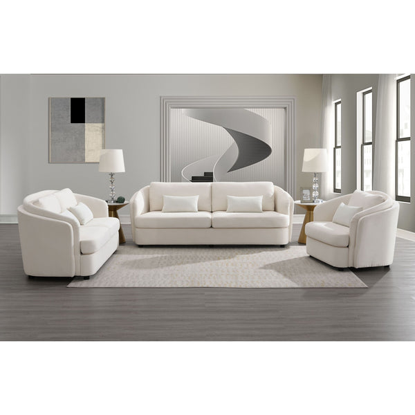 Mariko Beige Linen Living Room Set – 5-Seat Living Room Set