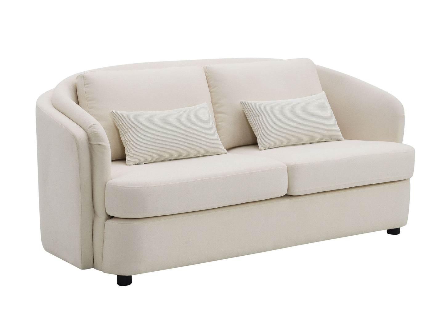 Mariko Beige Linen Living Room Set – 5-Seat Living Room Set – view 3