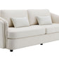 Mariko Beige Linen Living Room Set – 5-Seat Living Room Set – view 4