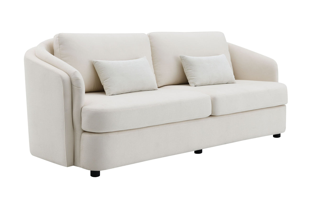 Mariko Beige Linen Living Room Set – 5-Seat Living Room Set – view 4