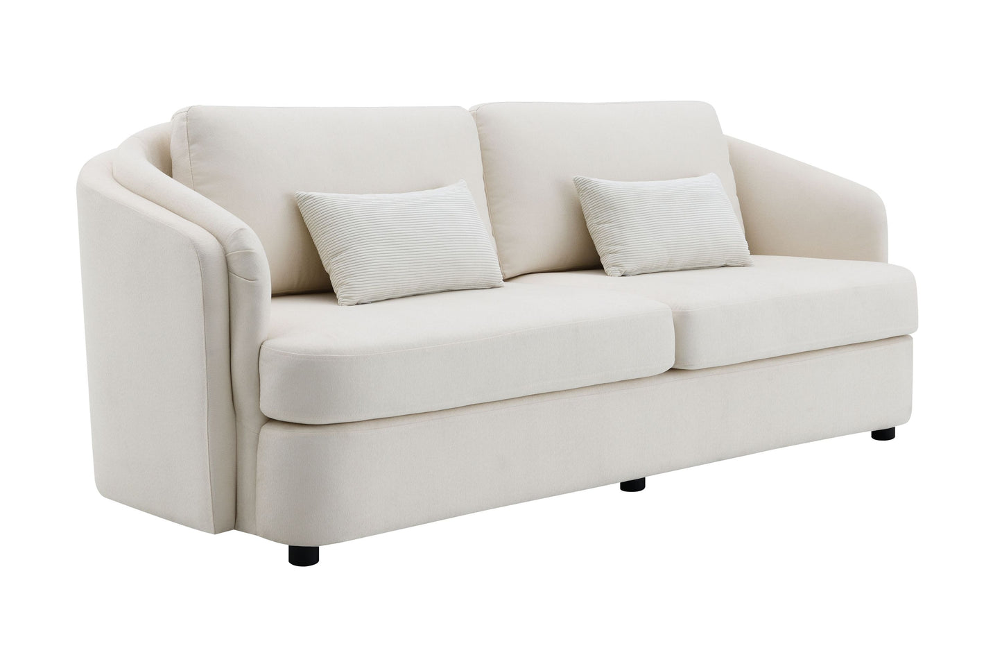 Mariko Beige Linen Living Room Set – 5-Seat Living Room Set – view 4