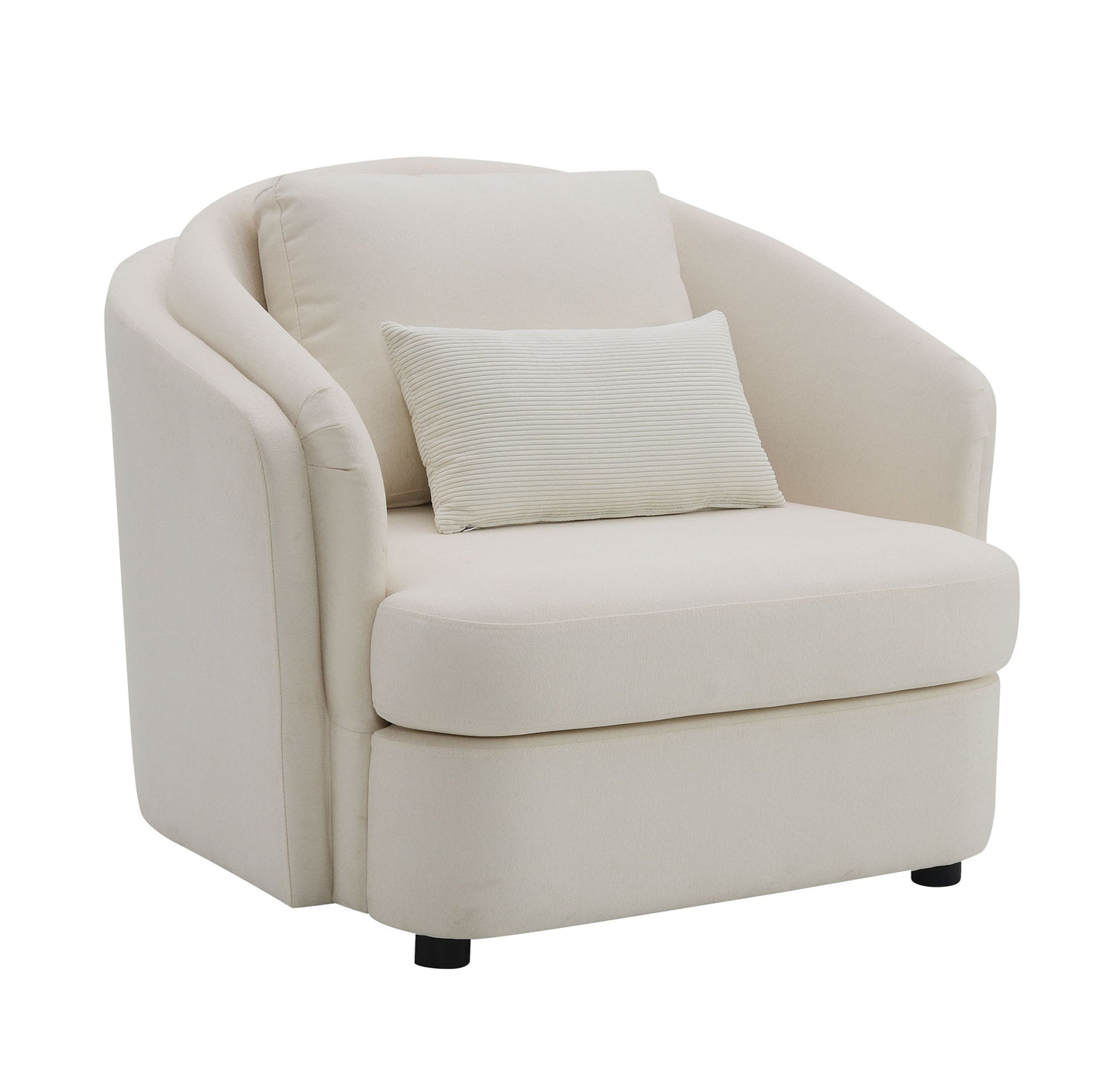 Mariko Beige Linen Living Room Set – 5-Seat Living Room Set – view 7