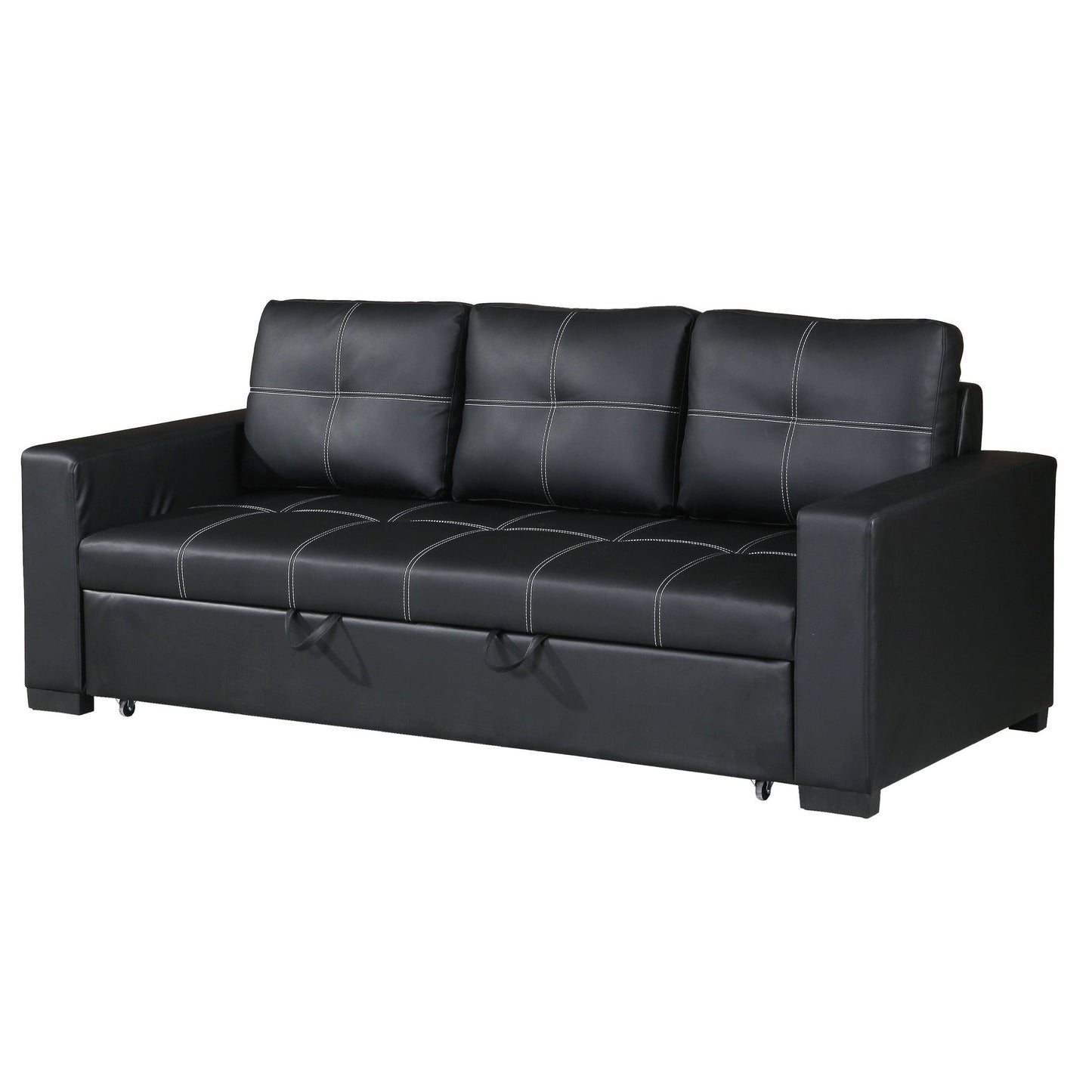 Marisela Black Faux Leather Sofa – Sofa