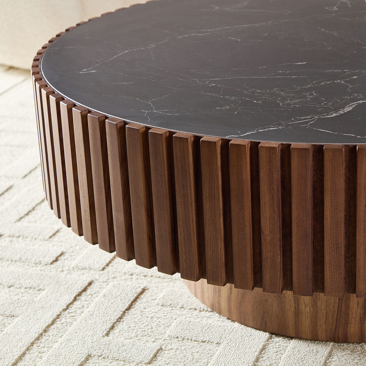 Marisol Walnut MDF Coffee Table – 35.4" Coffee Table – view 3