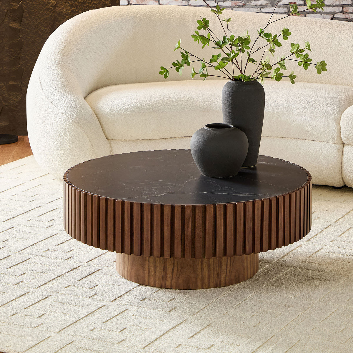 Marisol Walnut MDF Coffee Table – 35.4" Coffee Table – view 9