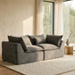 Oversized Cloud Couch Modular Loveseat 74.8" | Deep Seat Velvet 2-Seater Sofa in a modern living room setting.
