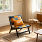 Marnie Boho Lounge Accent Chair – Mid-Century Side Chair in PU Leather – view 13