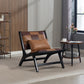 Marnie Boho Lounge Accent Chair – Mid-Century Side Chair in PU Leather – view 4