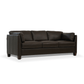 Matias Chocolate Brown Premium Italian Leather Sofa 81" on a white background showcasing its elegant design.