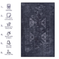 Maval Black & Gray Polyester Area Rug – 96" Area Rug – view 6