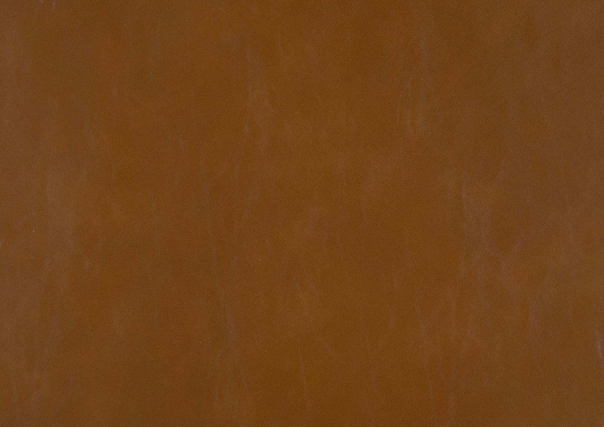 MCM Brown Faux Leather Loveseat 54" – Modern Compact 2-Seat Sofa upholstery swatch in rich brown color.