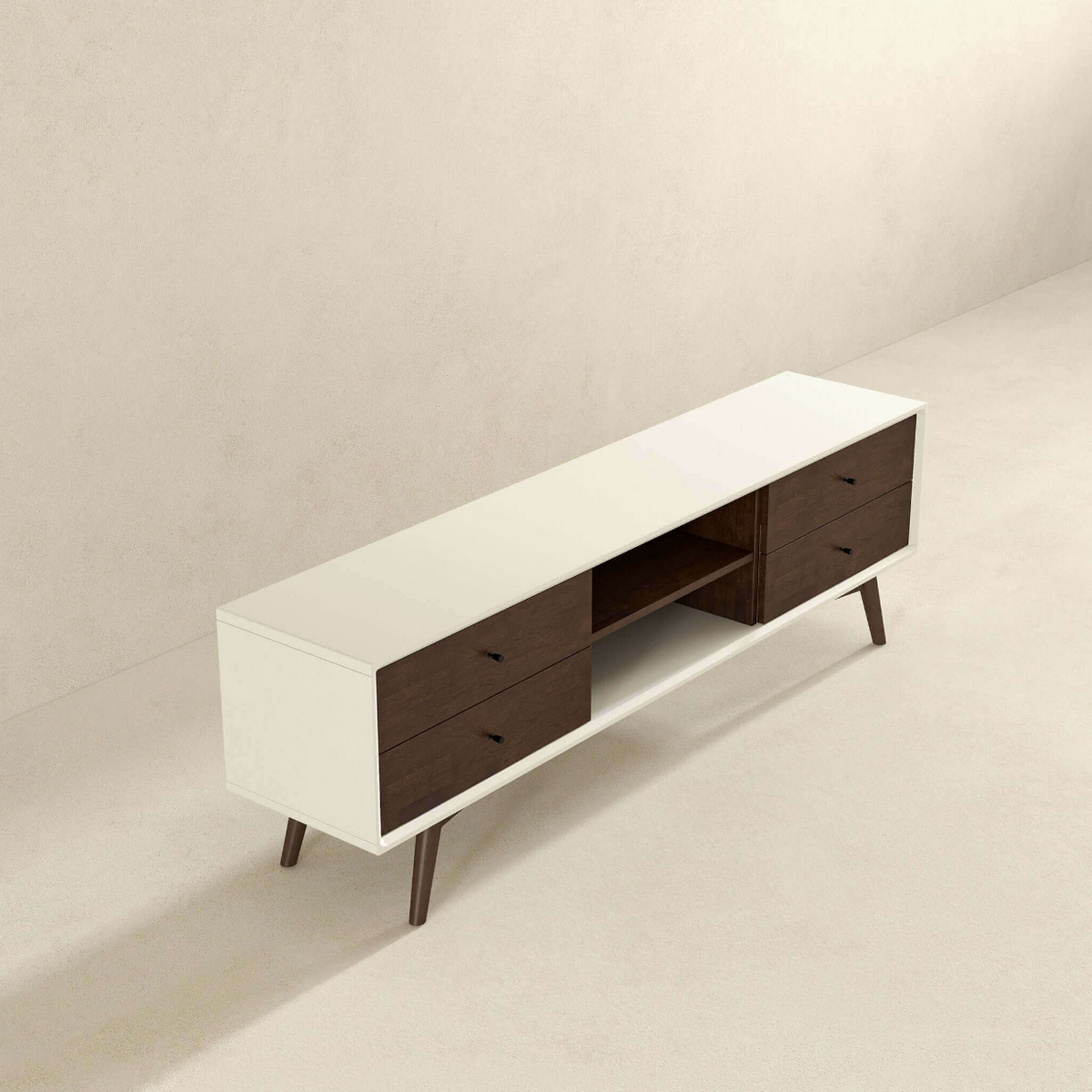 Caroline MCM Solid Wood TV Console Stand 71" - Revel Sofa 