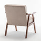 Thea Light Camel Fabric Wingback Accent Chair
