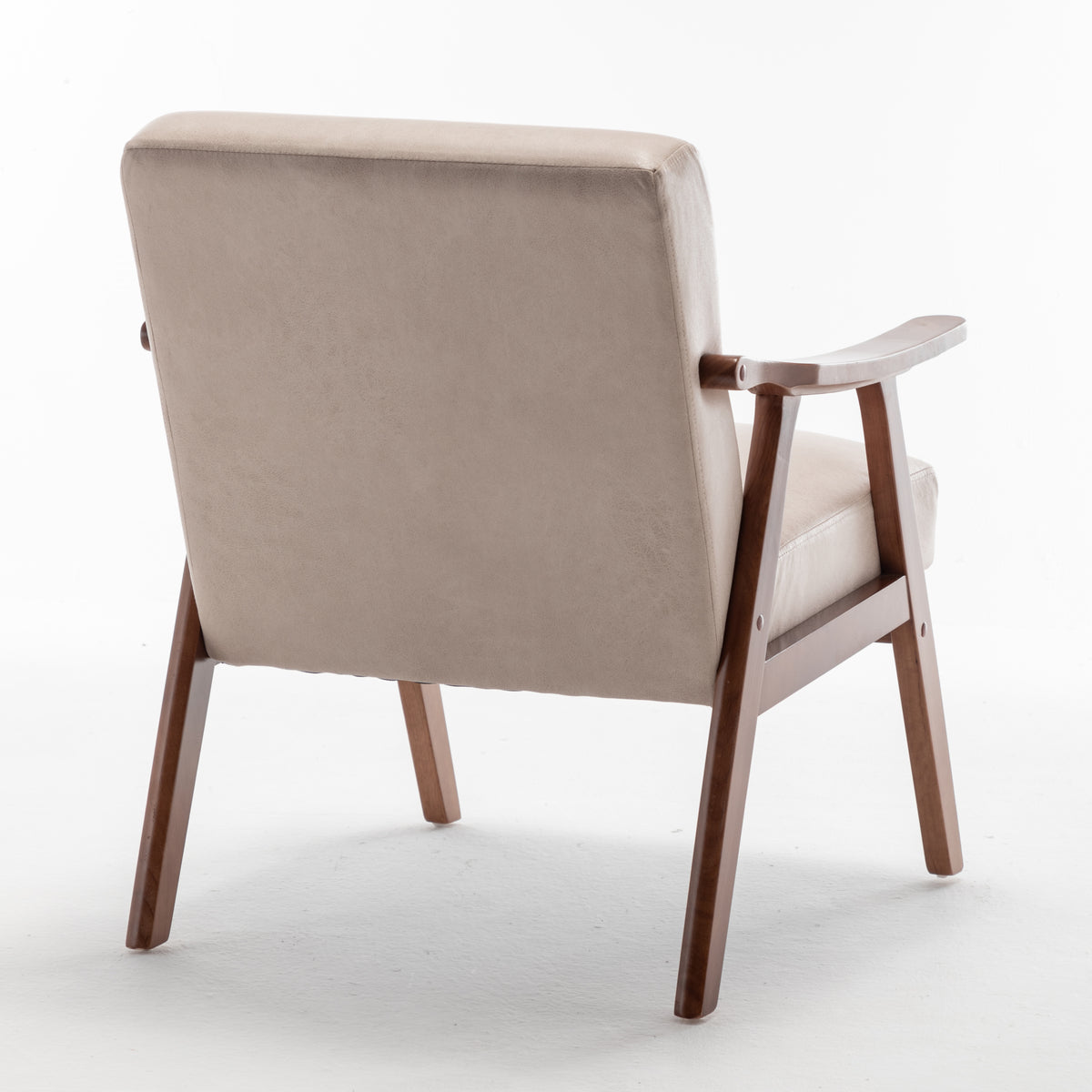 Thea Light Camel Fabric Wingback Accent Chair