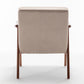 Thea Light Camel Fabric Wingback Accent Chair