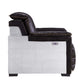 Misezon Top-Grain Leather Aluminum Power Recliner – Industrial Aviator Lounge Chair side view showcasing sleek design.