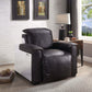 Misezon Top-Grain Leather Aluminum Power Recliner – Industrial Aviator Lounge Chair in modern living room setting.