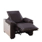 Misezon Top-Grain Leather Aluminum Power Recliner – Industrial Aviator Lounge Chair with plush comfort and sleek design.