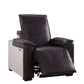Misezon Top-Grain Leather Aluminum Power Recliner – Industrial Aviator Lounge Chair featuring rich leather and polished aluminum.