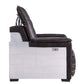 Misezon Top-Grain Leather Aluminum Power Recliner – Industrial Aviator Lounge Chair showcasing side view with sleek aluminum panel.