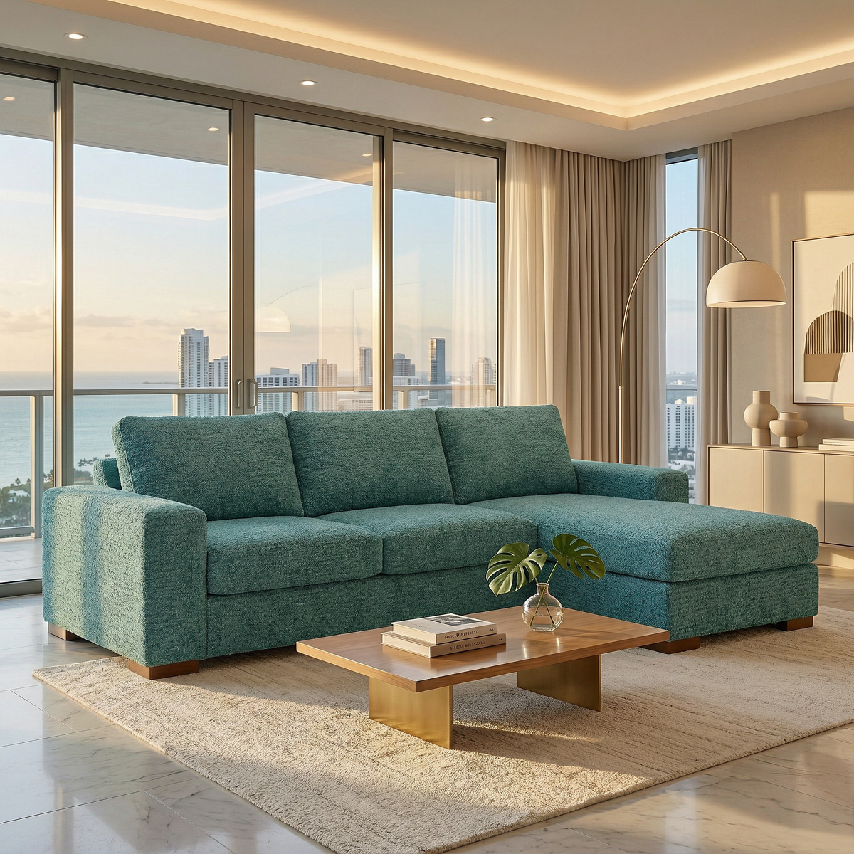 Modena L-Shaped Sectional Sofa – view 15
