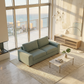 Modena Sofa 92" – Made in USA Square-Arm Sofa (7 Fabrics) – view 19