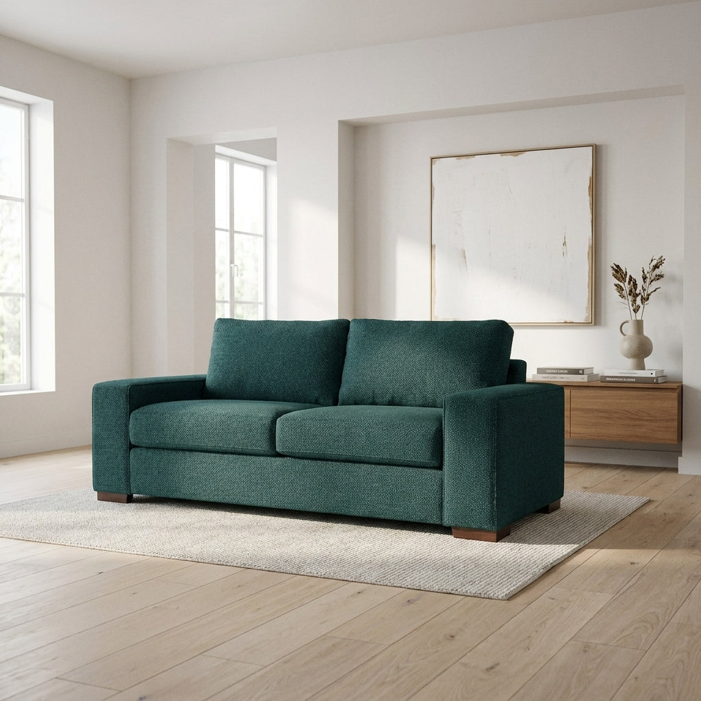 Modena Sofa 92" – Made in USA Square-Arm Sofa (7 Fabrics) – view 2