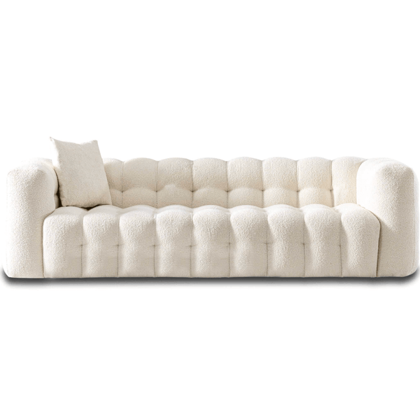 Eden Modern Glam Chesterfield Boucle Sofa 90