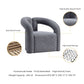 Modern Boucle Lounge Chair – Upholstered Accent Chair with Pine Wood Frame (3 Colors) showcasing its features and design.