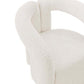 Modern Boucle Lounge Chair – Upholstered Accent Chair with Pine Wood Frame (3 Colors) close-up of soft boucle upholstery.