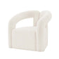 Modern Boucle Lounge Chair – Upholstered Accent Chair with Pine Wood Frame (3 Colors) in soft boucle upholstery